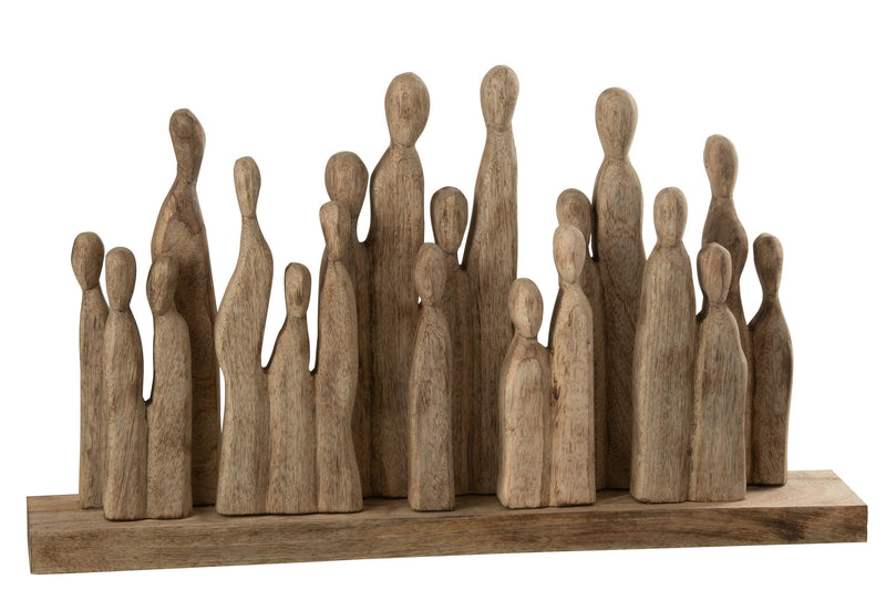 קבוצת דמויות עץ טבעי - The Collection by Aviel Waizman